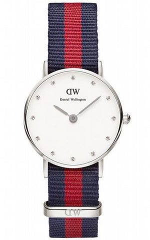 Daniel Wellington Classy Oxford White Dial Two Tone Nylon Strap Watch For Women - DW00100072 Authentic Buy Shop Now