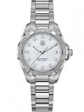 Tag Heuer Aquaracer Diamonds Mother of Pearl Dial Silver Steel Strap Watch for Women - WBD1414.BA0741 Authentic Buy Shop Now