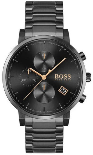 Hugo Boss Integrity Black Dial Black Steel Strap Watch for Men - 1513780 Authentic Buy Shop Now