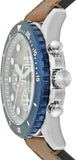 Fossil Nate Chronograph Navy Blue Dial Brown Leather Strap Watch for Men - JR1504 Authentic Buy Shop Now