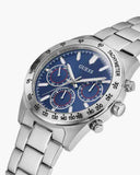 Guess Altitude Chronograph Blue Dial Silver Steel Strap Watch for Men - GW0329G1 Authentic Buy Shop Now