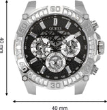 Guess Trophy Multifunction Black Dial Black Rubber Strap Watch for Men - GW0333G1 Authentic Buy Shop Now