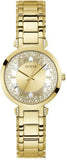 Guess Crystal Clear Analog Gold Dial Gold Steel Strap Watch for Women - GW0470L2 Authentic Buy Shop Now