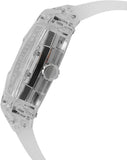 Guess Phoenix Polycarbonate Clear Multi-function Black Dial Clear Rubber Strap Watch for Men - GW0499G3 Authentic Buy Shop Now