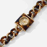 Michael Kors Chain Lock Analog Silver Dial Two Tone Steel Strap Watch for Women - MK4808 Authentic Buy Shop Now
