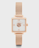 Coach Cass White Dial Rose Gold Mesh Bracelet Watch for Women - 14503698 Authentic Buy Shop Now