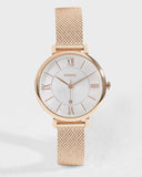 Fossil Jacqueline Mother of Pearl White Dial Gold Mesh Strap Watch for Women - ES4352 Authentic Buy Shop Now