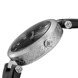 Gucci Diamantissima Diamonds Black Dial Black Leather Strap Watch For Women - YA141403 Authentic Buy Shop Now