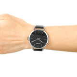 Calvin Klein Even Black Dial Black Leather Strap Watch for Women - K7B211C1 Authentic Buy Shop Now