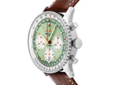 Breitling Navitimer B01 Chronograph 41 Green Dial Brown Leather Strap Watch for Men - AB0139211L1P1 Authentic Buy Shop Now