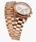 Michael Kors Runway Chronograph Analog Rose Gold Dial Rose Gold Steel Strap Watch for Women - MK7453 Authentic Buy Shop Now