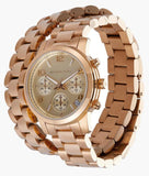 Michael Kors Runway Chronograph Analog Rose Gold Dial Rose Gold Steel Strap Watch for Women - MK7453 Authentic Buy Shop Now