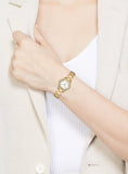 Michael Kors Sage Analog White Dial Gold Steel Strap Watch for Women - MK4822 Authentic Buy Shop Now