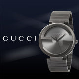 Gucci G Interlocking Quartz Grey Dial Grey Steel Strap Watch For Men - YA133210 Authentic Buy Shop Now