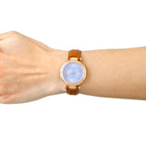 Guess Park Avenue Blue Dial Brown Leather Strap Watch for Women - W0838L2 Authentic Buy Shop Now