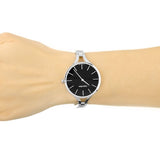 Calvin Klein Graphic Black Dial Silver Steel Strap Watch for Women - K7E23141 Authentic Buy Shop Now