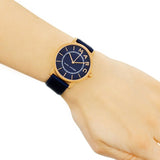 Marc Jacobs Roxy Navy Blue Dial Blue Leather Strap Watch for Women - MJ1534 Authentic Buy Shop Now