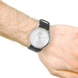 Calvin Klein City Silver Dial Black Steel Strap Watch for Men - K2G2G1CX Authentic Buy Shop Now