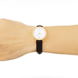 Movado Ultra Slim White Dial Brown Leather Strap Watch For Women - 0607096 Authentic Buy Shop Now