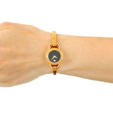 Movado Rondiro 22mm Black Dial Rose Gold Steel Strap Watch For Women - 0607065 Authentic Buy Shop Now