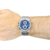 Maurice Lacroix Aikon Chronograph Blue Dial Silver Steel Strap Watch for Men - AI1018-SS002-430-1 Authentic Buy Shop Now