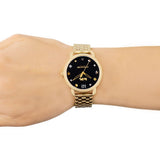 Coach Delancey Black Dial Gold Steel Strap Watch for Women - 14502813 Authentic Buy Shop Now