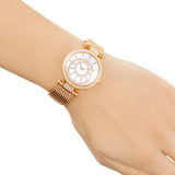 Guess Muse Quartz Silver Dial Rose Gold Steel Strap Watch For Women - W1008L3 Authentic Buy Shop Now