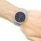 Emporio Armani Renato Blue Dial Silver Steel Strap Watch For Men - AR11137 Authentic Buy Shop Now