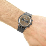 Emporio Armani Aviator Brown Dial Grey Mesh Bracelet Watch For Men - AR11141 Authentic Buy Shop Now