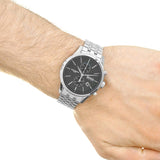 Hugo Boss Jet Black Dial Silver Steel Strap Watch for Men - 1513383 Authentic Buy Shop Now