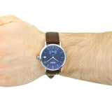 Hugo Boss Corporal Blue Dial Brown Leather Strap Watch for Men - 151363 Authentic Buy Shop Now