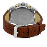 Tommy Hilfiger Decker Blue Dial Brown Leather Strap Watch for Men - 1791561 Authentic Buy Shop Now