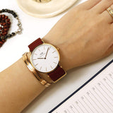 Daniel Wellington Classic Roselyn White Dial Red NATO Strap Watch For Women - DW00100268 Authentic Buy Shop Now