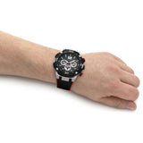 Guess Navigator Black Dial Black Rubber Strap Watch for Men - GW0264G1 Authentic Buy Shop Now