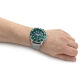 Hugo Boss Admiral Green Dial Silver Mesh Bracelet Watch for Men - 1513905 Authentic Buy Shop Now