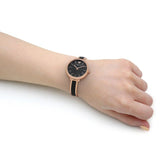 Swarovski Crystalline Delight Black Dial Two Tone Steel Strap Watch for Women - 5580530 Authentic Buy Shop Now