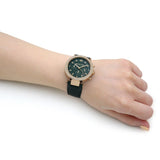 Michael Kors Parker Chronograph Green Dial Green Leather Strap Watch For Women - MK6985 Authentic Buy Shop Now