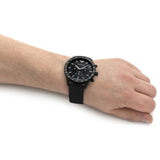 Emporio Armani Mario Chronograph Quartz Black Dial Black Nylon Strap Watch For Men - AR11453 Authentic Buy Shop Now