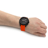 Hugo Boss Volane Black Dial Orange Silicone Strap Watch for Men - 1513957 Authentic Buy Shop Now