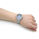 Guess Crown Jewel Diamonds Blue Dial Silver Steel Strap Watch for Women - GW0410L1 Authentic Buy Shop Now