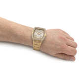 Guess Phoenix Multifunction Crystals Gold Dial Gold Steel Strap Watch For Men - GW0094G2 Authentic Buy Shop Now