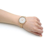 Michael Kors Pyper Three Hand White Dial Gold Steel Strap Watch For Women - MK4666 Authentic Buy Shop Now