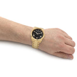 Guess Connoisseur Black Dial Gold Steel Strap Watch for Men - GW0265G3 Authentic Buy Shop Now