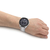 Hugo Boss Supernova Chronograph Black Dial Silver Steel Strap Watch for Men - 1513359 Authentic Buy Shop Now