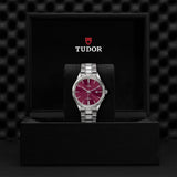 Tudor Style Automatic Burgundy Red Dial Silver Steel Strap Watch for Men - M12710-0015 Authentic Buy Shop Now