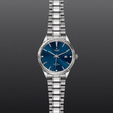 Tudor Style Automatic Diamonds Blue Dial Silver Steel Strap Watch for Men - M12710-0017 Authentic Buy Shop Now