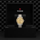 Tudor Style Automatic Diamonds Gold Dial Two Tone Steel Strap Watch for Men - M12713-0007 Authentic Buy Shop Now