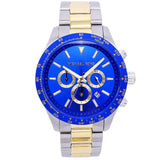 Michael Kors Layton Chronograph Blue Dial Two Tone Steel Strap Watch For Men - MK8825 Authentic Buy Shop Now