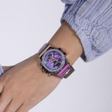 Guess Fusion Chronograph Purple Dial Purple Steel Strap Watch for Women - GW0552L4 Authentic Buy Shop Now