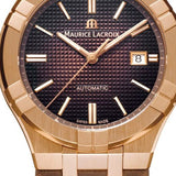 Maurice Lacroix Aikon Automatic Brown Dial Brown Leather Strap Watch For Men - AI6008-BRZ01-730-3 Authentic Buy Shop Now